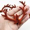 Mini Deer Antlers Embellishments - 10 Pairs Flocking Deer Antlers Cute Reindeer Elk Animals Horn for DIY Craft Christmas Headband Snowman Wedding Party Ornaments Hair Accessories